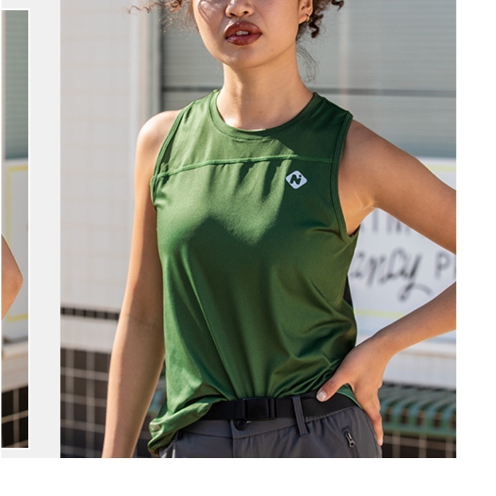 Naviskin Women's Workout Cotton Rayon Tank Top sport top color green Size S  A73